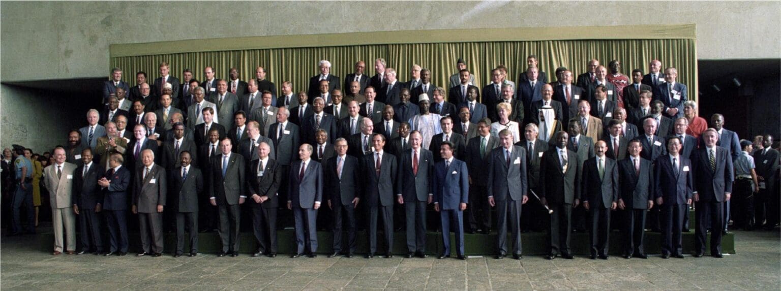World leaders at the Earth Summit in Rio de Janeiro, 1992