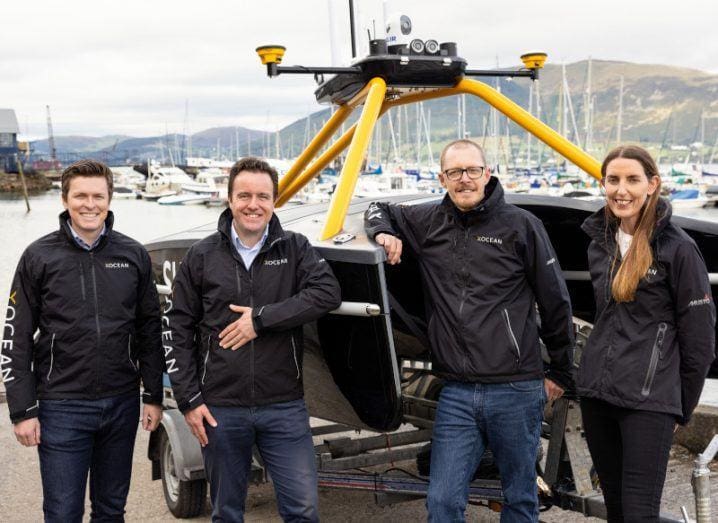 XOCEAN leadership with Venturewave Capital at Series A investment announcement – James Ives, Alan Foy, Brian Martin, and Karen May