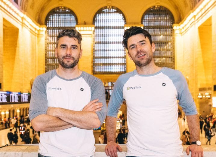 PepTalk co-founders Bernard and James Brogan following Venturewave Capital investment