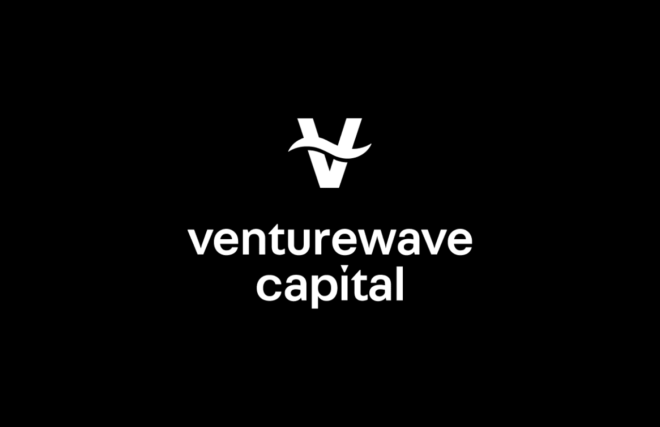 Venturewave Capital logo, white on black background