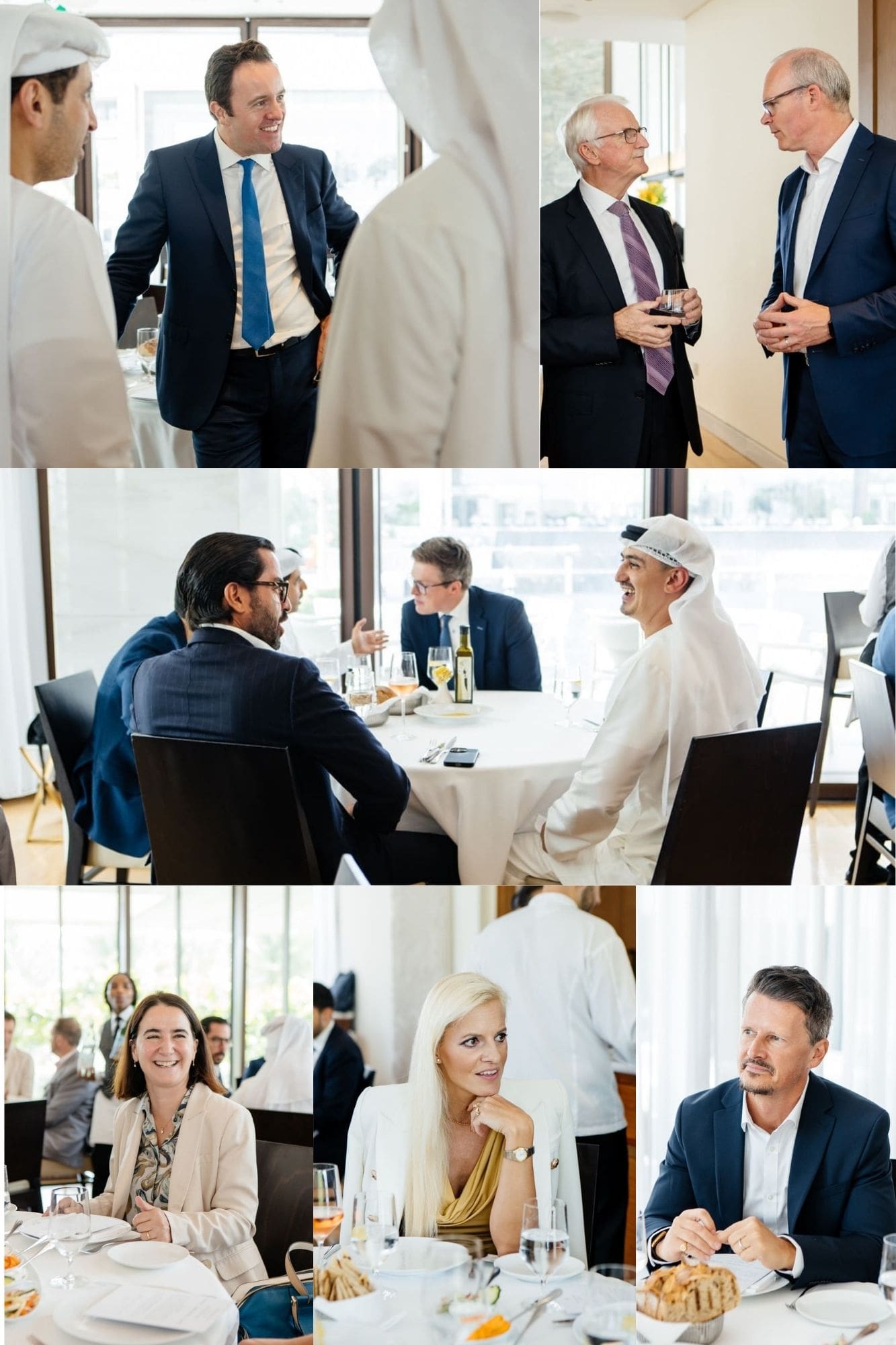 Members of the Venturewave Global Advisory Council and invited guests in Dubai discussing global influence through capital.