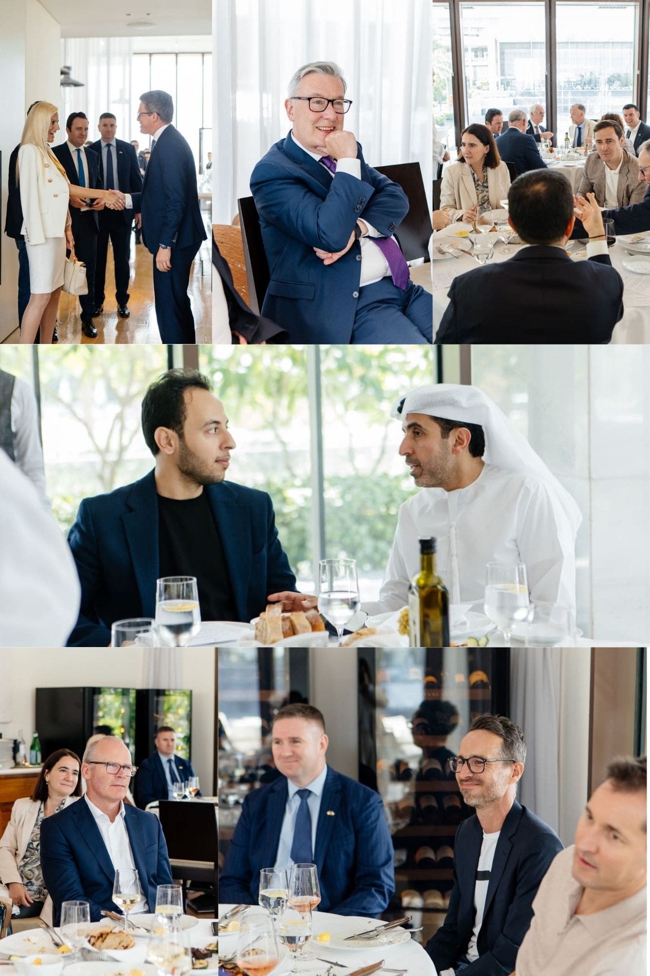 Global investors and Middle Eastern leaders at Venturewave Capital’s Dubai roundtable discussing philanthropy, impact investing, and international collaboration, May 2025.