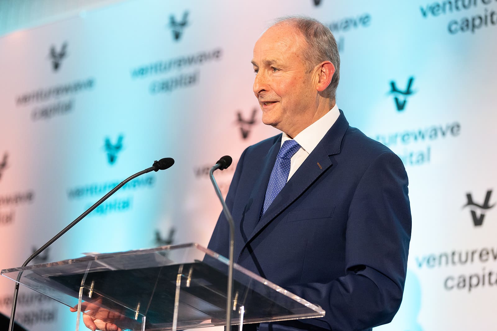 An Taoiseach Micheál Martin speaking at Impact Ireland 2025 where he reaffirmed Ireland’s commitment to sustainable finance, open trade and creativity